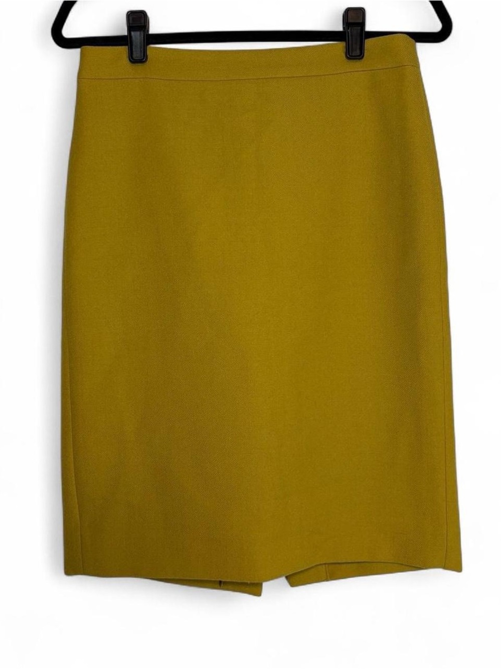 J. Crew 100% Wool Yellow Midi Pencil Skirt | 4 | Like new